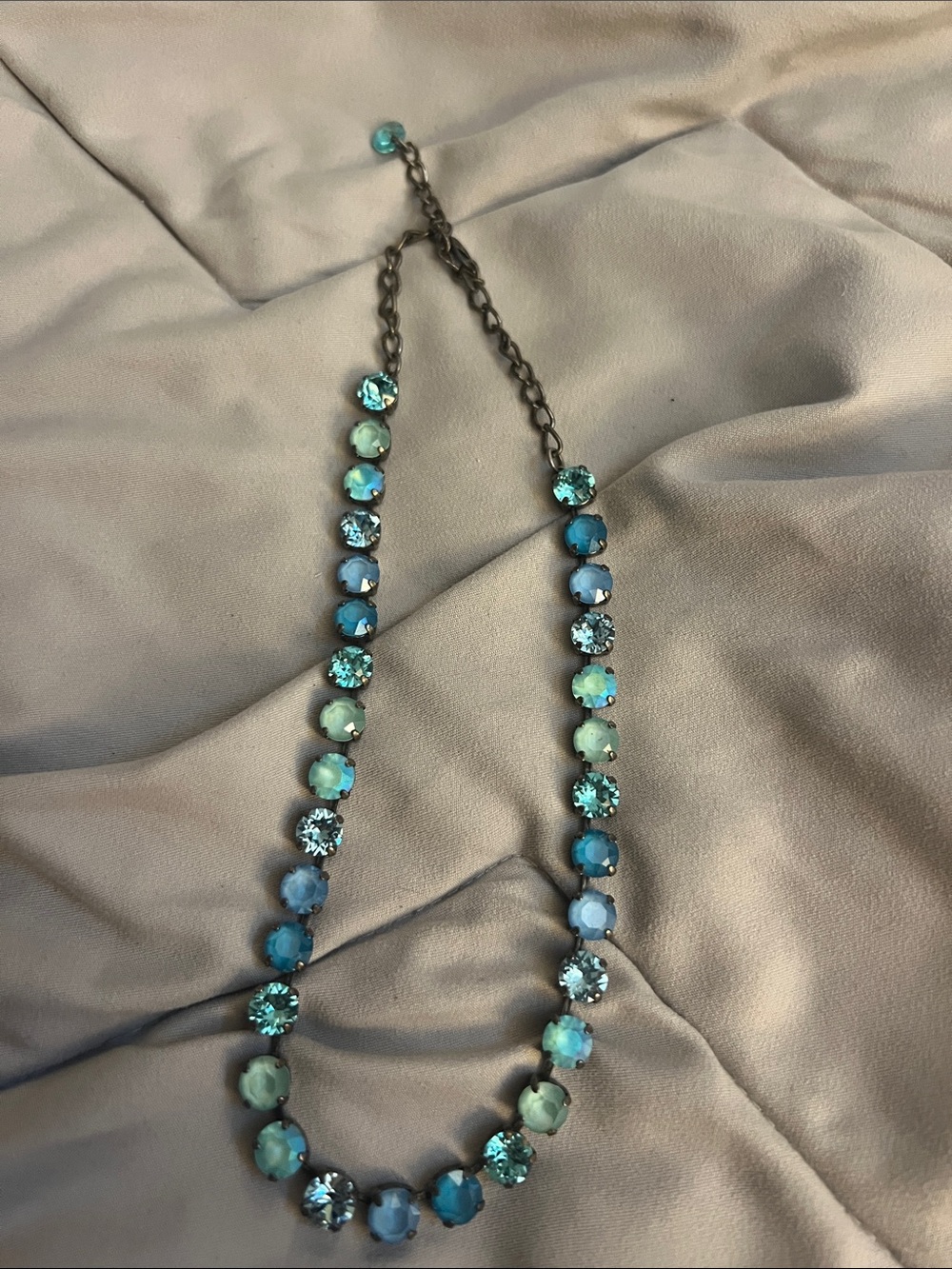 Turquoise Crystal Pendant Necklace - Women Jewelry